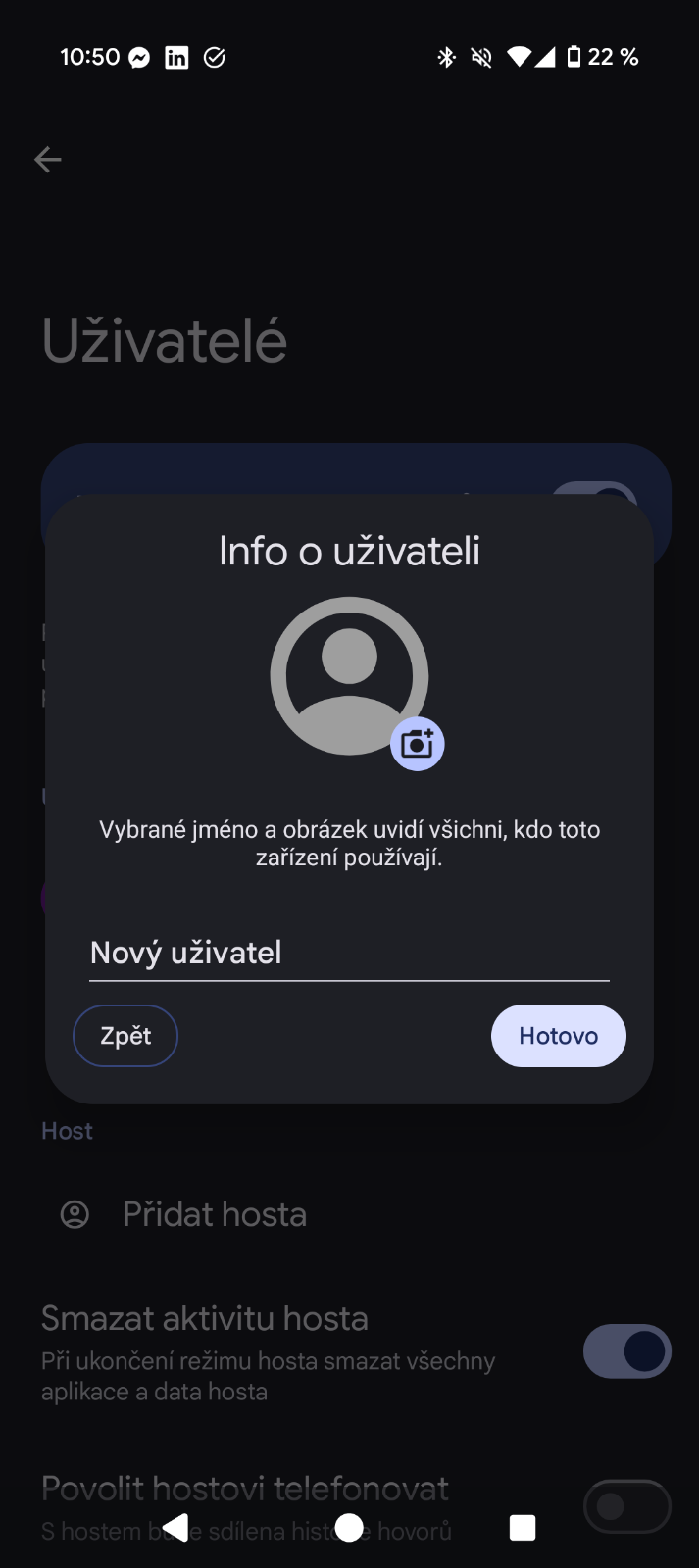 Redamp.io | Přidání uživatele na zařízení Android