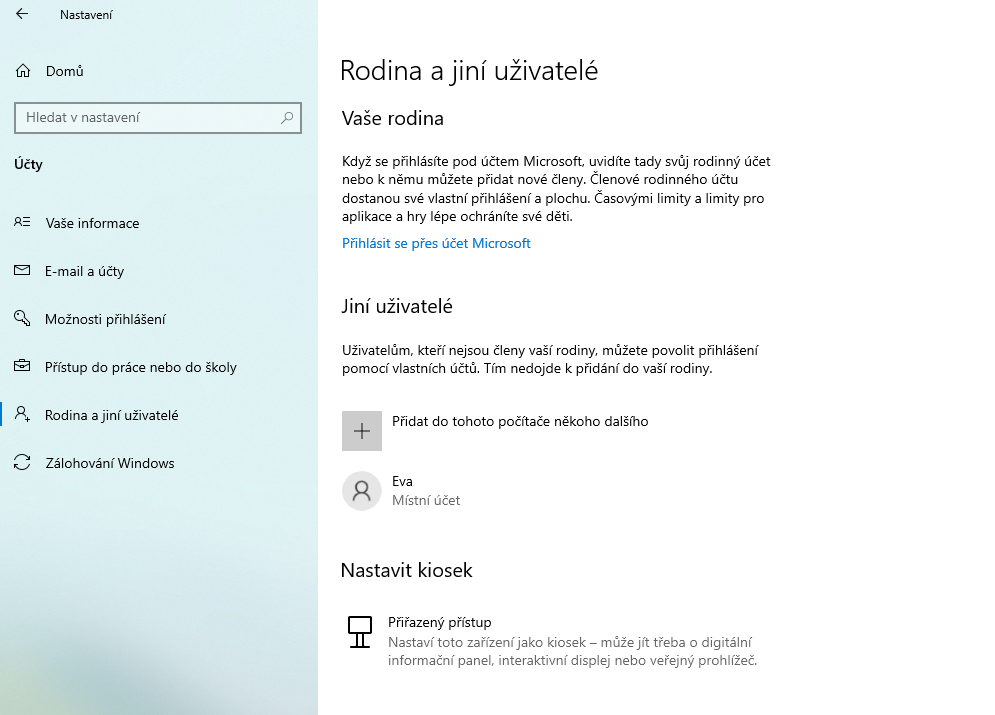 Redamp.io | Přidání účtu na Windows