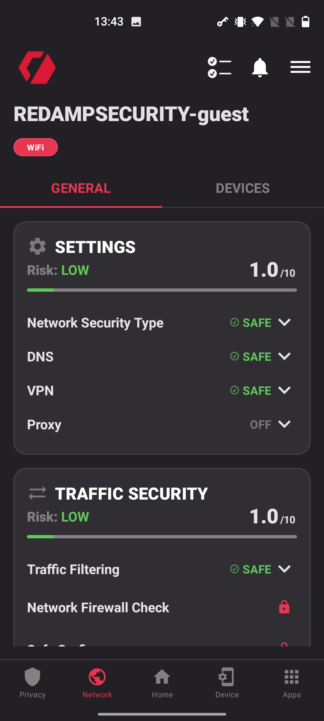 App | Network screen