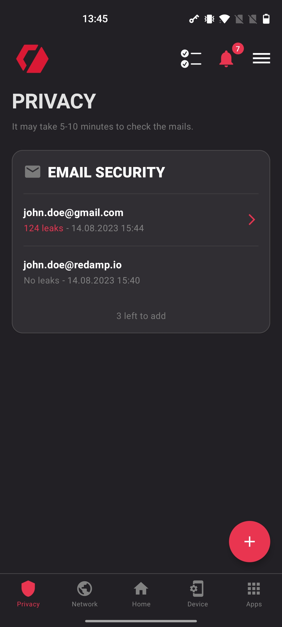 App | Privacy Screen