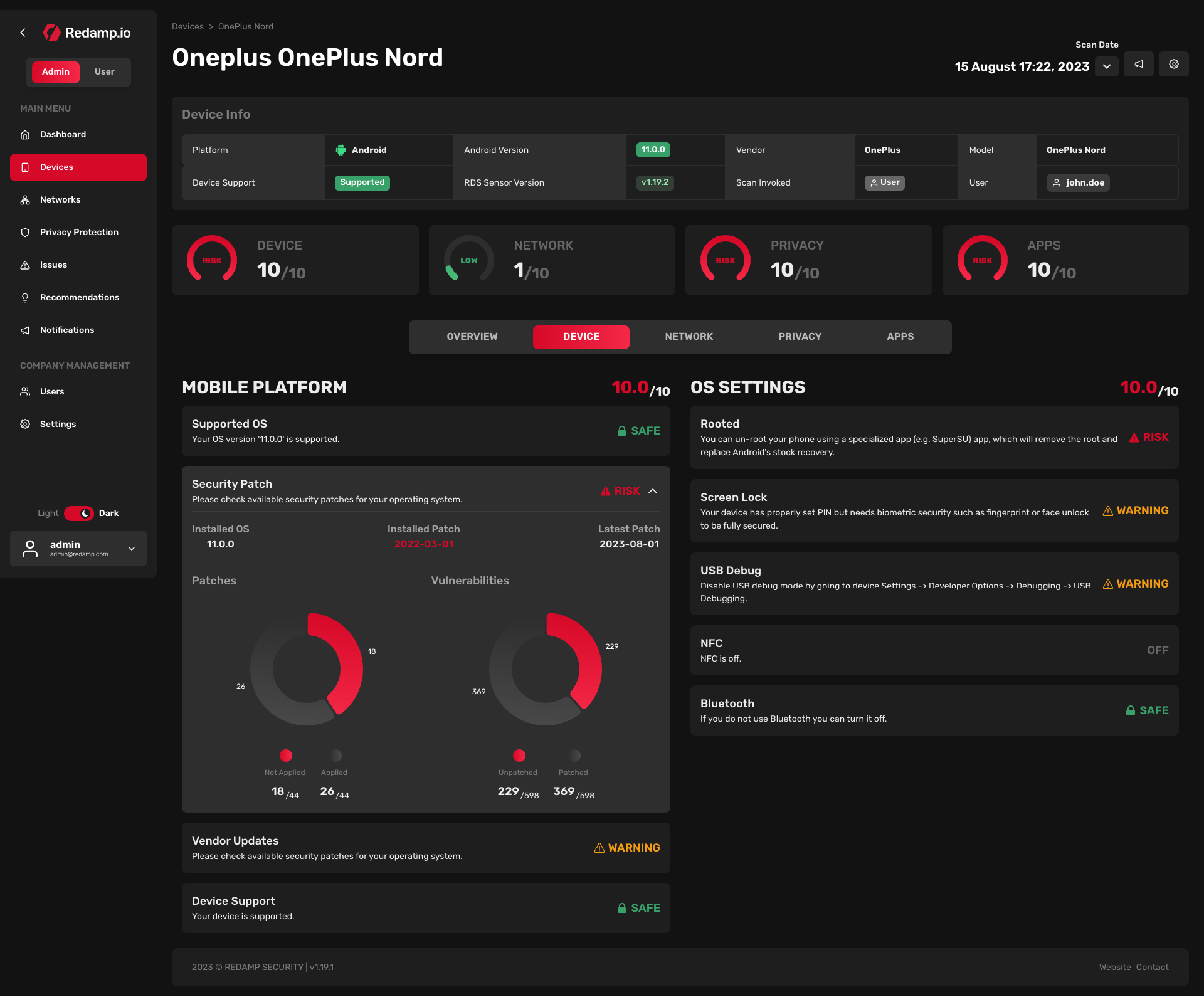 Web Console | Device Detail