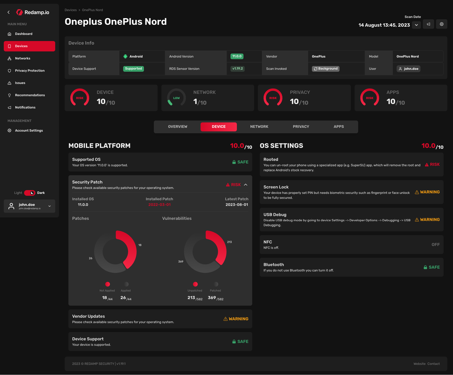 Web Console | Device Detail