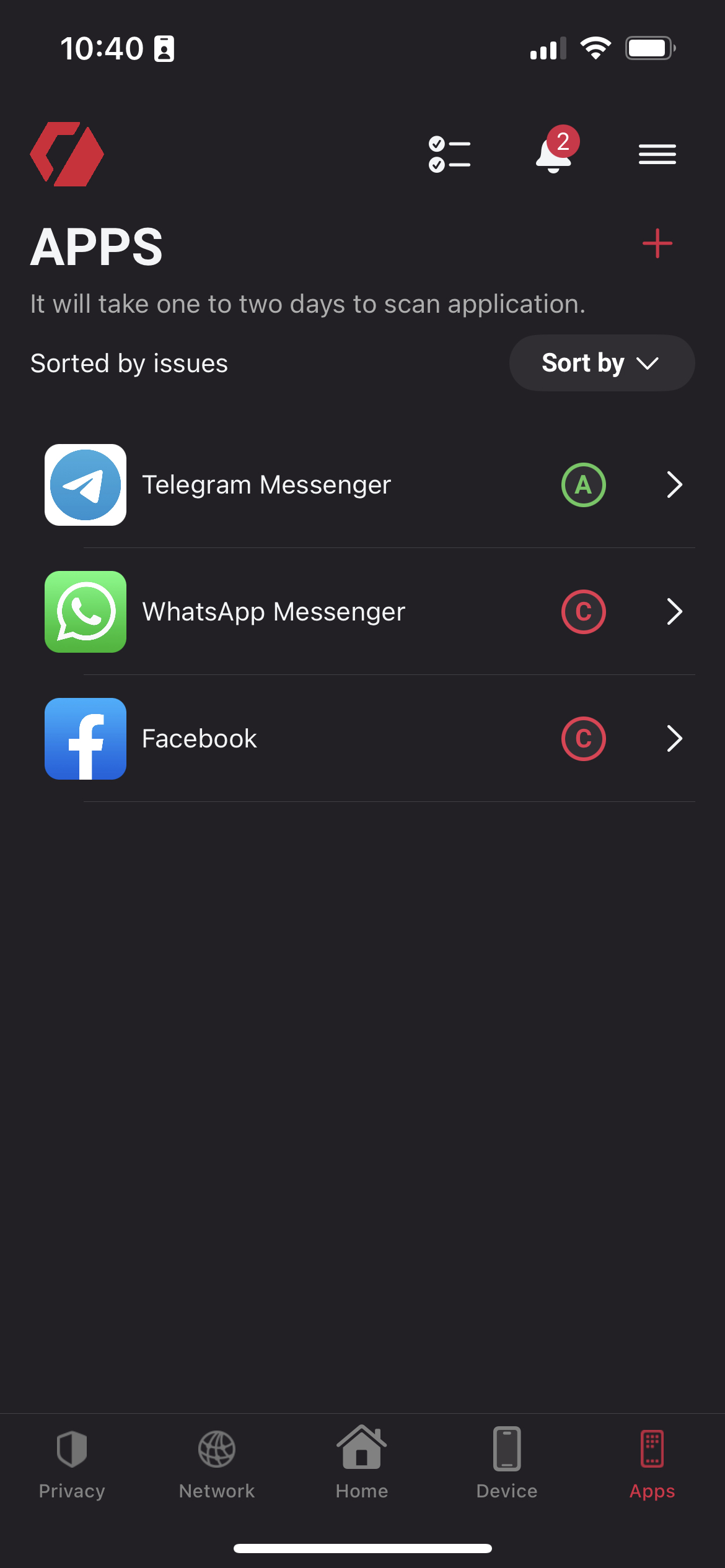 App | Apps screen