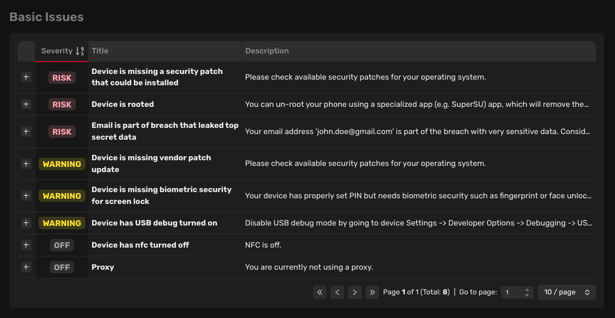 Redamp.io | Device Detail (Basic Issues)