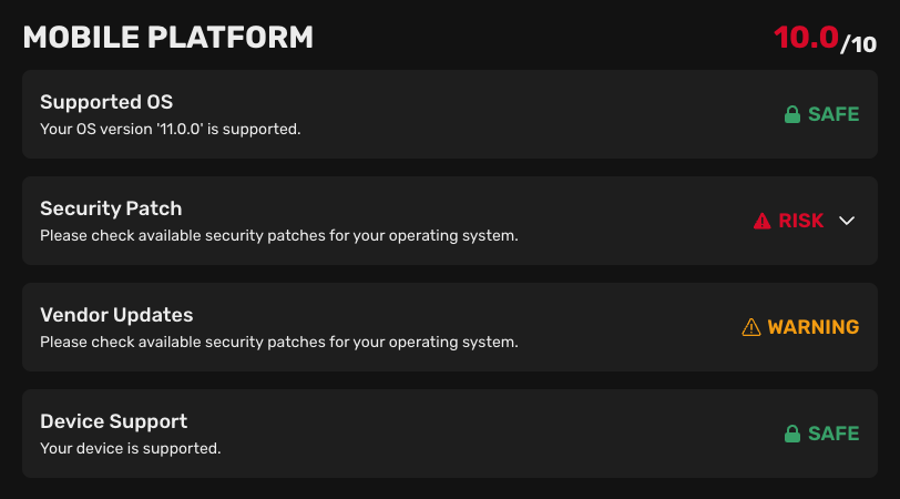 Redamp.io | Device Tab (Mobile Platform)