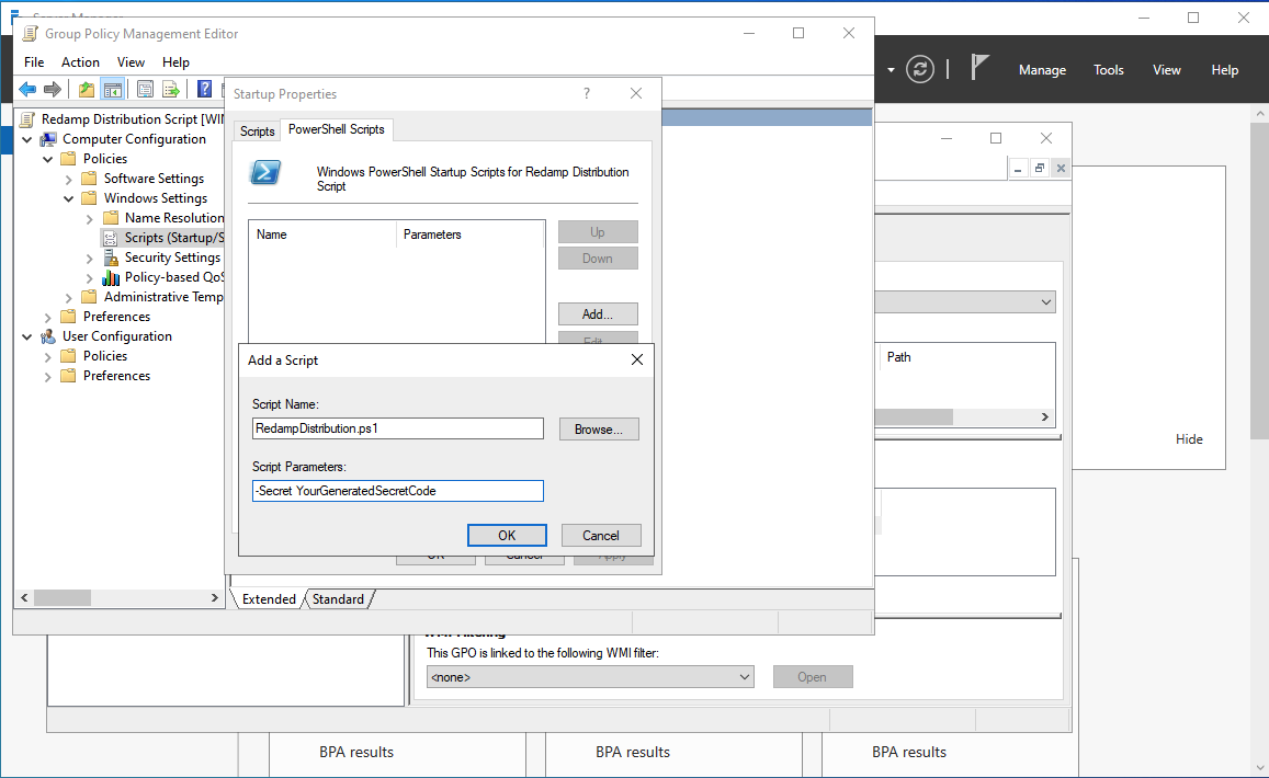 Redamp.io | Add script parameters