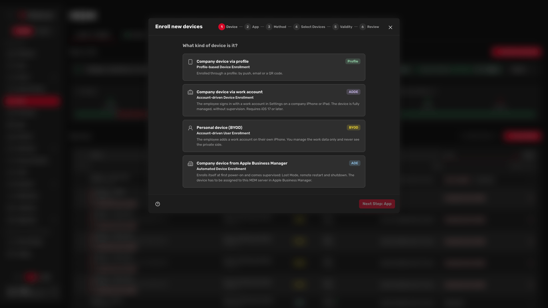 Redamp.io | Enroll new devices, What kind of device is it?