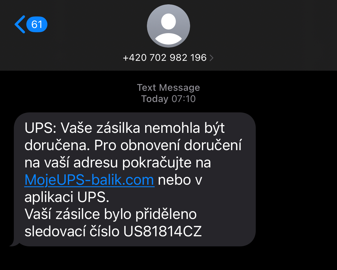 Redamp.io | Fake UPS SMS